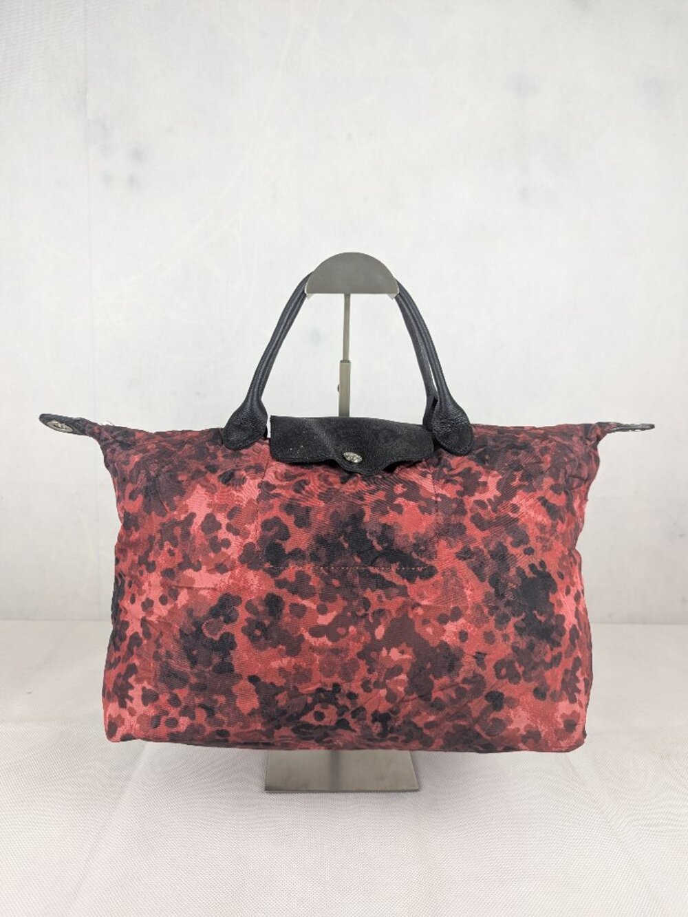 Longchamp Le Pliage Tote Bag Red Nylon Leather - Used Stylish Bag Everyday